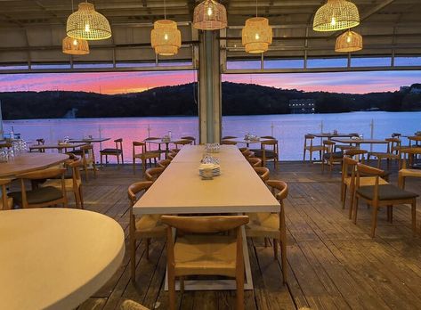 “Best Rooftop Restaurant in The World” Comes to Austin with a Lakeside Twist — Tribeza Magazine Acl Music Festival, Lakeside Restaurant, Austin Food, Lake Austin, Lakefront Homes, Neighborhood Guide, Rooftop Restaurant, Outdoor Dining Area, Al Fresco Dining