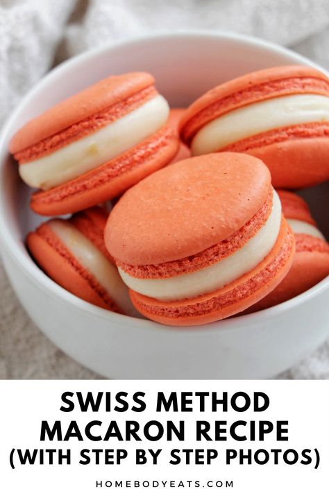 orange macarons with ganache filling in a small bowl. Pumpkin Spice Macarons, Macaroon Filling, Easy Macaroons Recipe, French Macaroon Recipes, British Bake Off Recipes, Macarons Macaroons, Macaron Filling, Catering Food Displays, Turnover Recipes