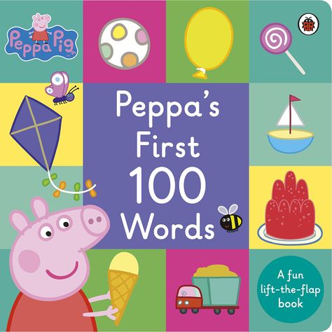 Peppa Pig: Peppa's First 100 Words: 9780241251683: Amazon.com: Books Peppa Pig Books, Peppa And George, Maori Words, First Words, Book Baby, Ladybird Books, At A Party, 100 Words, Board Book