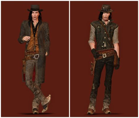 Rdr2 John Marston, Sims 4 Patreon, Cowboy Pants, Sims Clothes, Cc Clothes, John Marston, Sims 4 House Plans, Cowboys Men, Cowboy Outfits