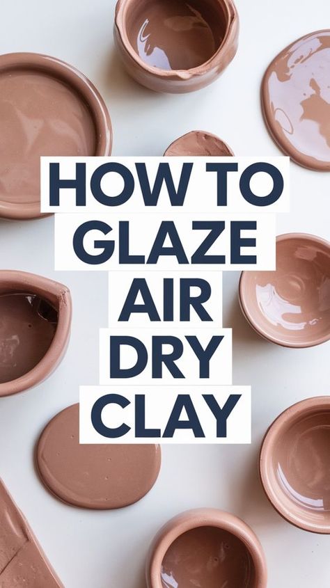 Glazing air dry clay can be tricky, especially when you want a smooth, professional finish for your clay DIY projects. Learn simple techniques to elevate your air dry clay crafts and pottery projects with the perfect glaze. Save this pin for your next clay project or DIY pottery craft! Glazing Pottery At Home, Easy Air Dry Pottery Ideas, Diy Clay Glaze, Spoon Rest Air Dry Clay, Diy Ceramic Glaze, Crayola Air Dry Clay Projects Christmas Ornament, Diy Ceramic Stamps, Air Dry Clay Glaze Diy, Air Dry Clay Bookends Diy