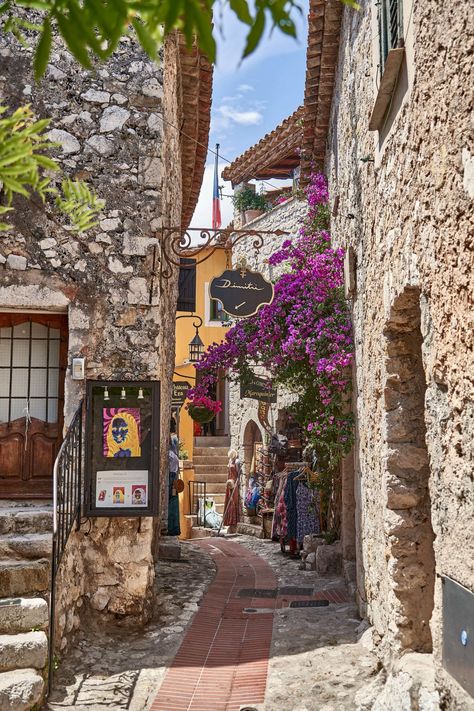 Epic Things to Do in Eze Village, an Enchanting Place on the Côte d' Azur - My Magic Earth Traveling To France, Green Facade, France Aesthetic, Stone Street, Garden Pathway, Nice France, Provence France, Zermatt, The C