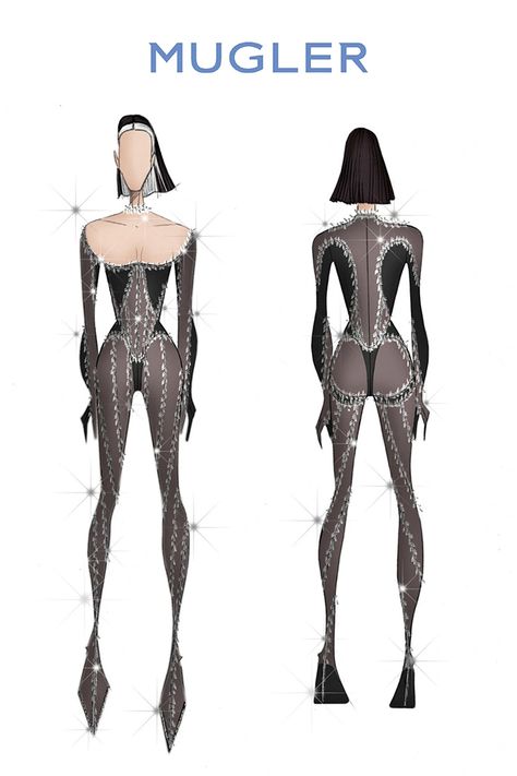 Crystal Bodysuit, Embellished Bodysuit, Fashion Figure Drawing, Fashion Figures, Kirsten Dunst, Keira Knightley, Elle Fanning, Puma Shoes, Dua Lipa