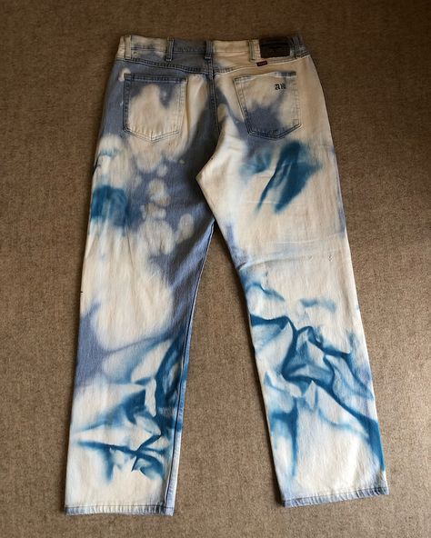 Custom jeans for sale 👖🧊✨✨✨. @amagon_uks #amagon_uks . . Bleached, airbrushed & screen printed embroidery ~Plastisol opaque paints Loose straight leg XL Location: Machinga Complex, Block A-42 📞/WhatsApp me 💬: +255622455730 . . . . . #hypebeast #art #viral #explore #2024 #streetwear #shinningstar #printedjeans #airbrushed #foryou #highsnobiety #customjeans #pinterest #reworkedvintage #shinning #monogram #y2k #streetwearbrand #outfitsociety #diy #fashionstyle #y2kfashion #popular #handmade #sc... 2024 Streetwear, Hypebeast Art, Printed Embroidery, Denim Inspiration, Custom Jeans, Reworked Vintage, Printed Jeans, Jeans For Sale, Y2k Fashion