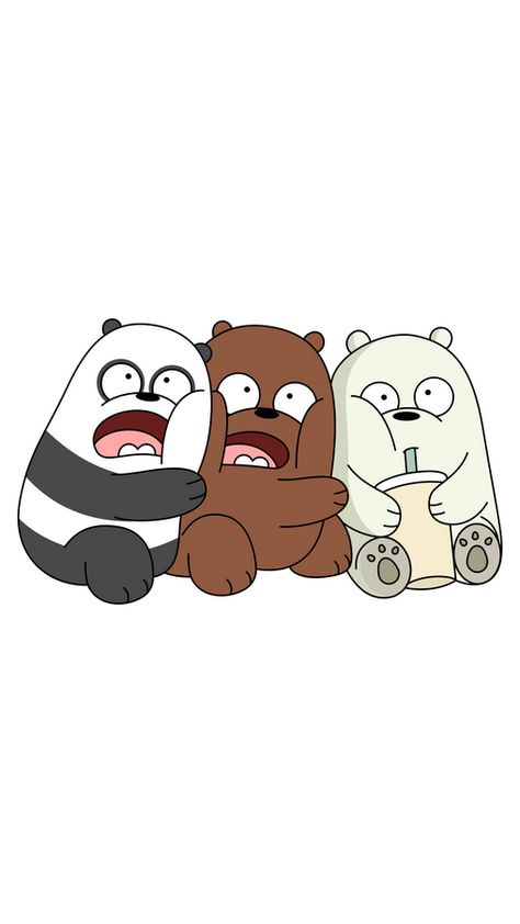 We Are Bears Wallpaper, 3 Bears Cartoon, Scared Cartoon, Ice Bear We Bare Bears, Three Characters, Bear Vector, Baby Bears, We Bare Bears Wallpapers, Three Best Friends