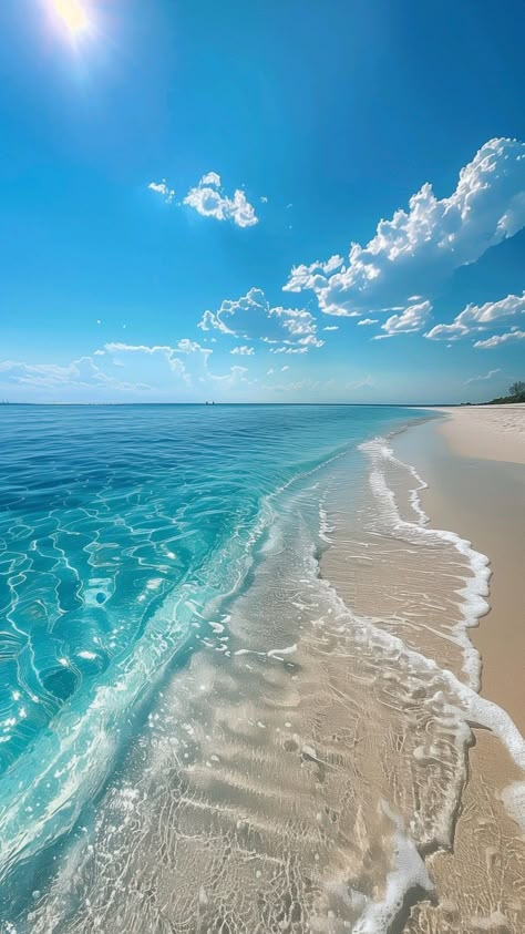 Beach Background Hd, Beautiful Beach Pictures, Cute Summer Wallpapers, Beautiful Ocean Pictures, Clear Blue Water, Ocean Pictures, Ocean Wallpaper, Pretty Landscapes, Beach Wallpaper