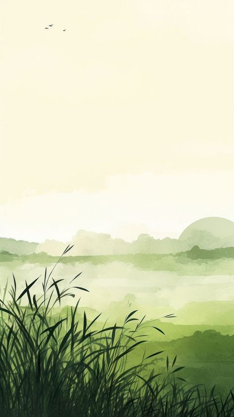 Green backgrounds landscape grassland. | premium image by rawpixel.com / Tanat Chittirungsan Field Iphone Wallpaper, Plain Drawing, Iphone Wallpaper Plain, Simple Phone Wallpaper, Green Wallpaper Phone, Backgrounds Landscape, Drawing 101, Wallpaper Plain, Plain Rice