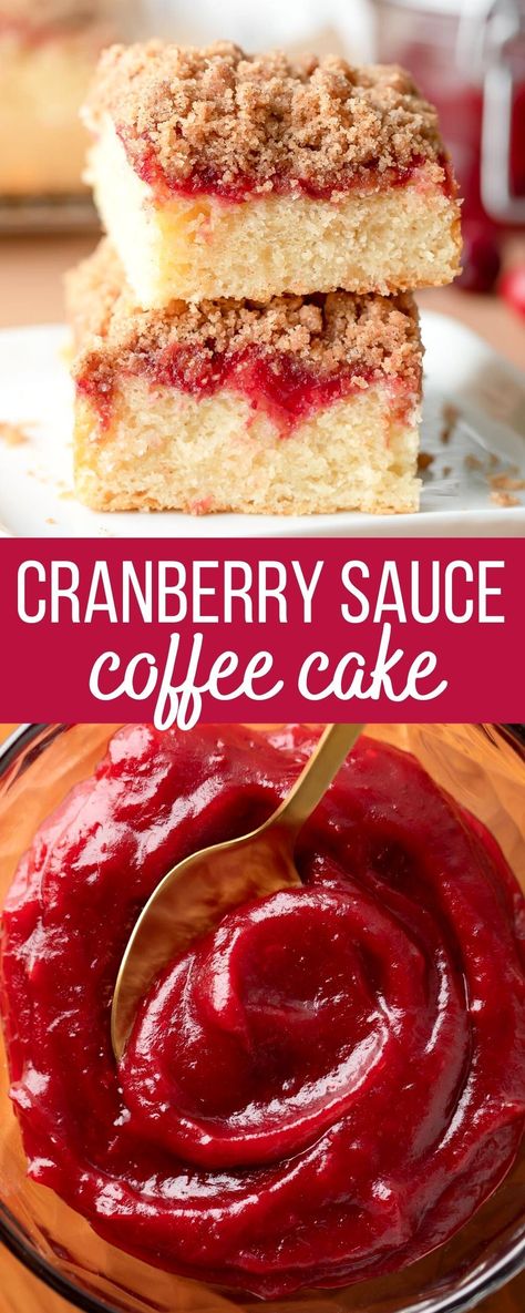 cranberry coffee cake photo collage Cranberry Sauce Coffee Cake, Leftover Cranberry Sauce Recipe, Cranberry Coffee Cake, Easy Cranberry Sauce, Canned Cranberry Sauce, Crumb Cake Recipe, Cranberry Cake, Leftover Cranberry Sauce, Coffee Cake Recipe