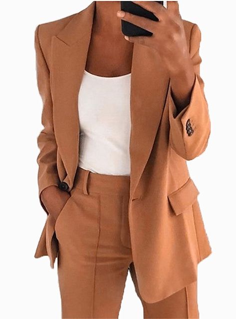 Womens Blazer Coat, Women Office Outfits, Office Jacket, Slim Cardigan, Slim Blazer, Elegant Blazers, Quoi Porter, Ladies Blazer, Slim Suit