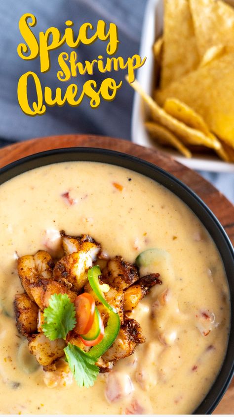 Shrimp Queso, Jalapeno Shrimp, Mexican Dinner Ideas, Shrimp Nachos, Spicy Grilled Shrimp, Best Margaritas, Salsa Nachos, Smoked Pork Tenderloin, Nacho Fries