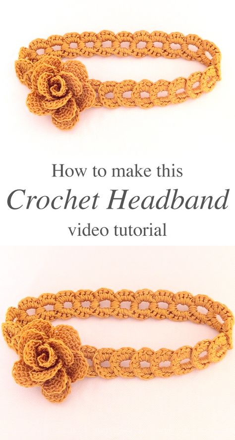 Crochet Baby Headband Pattern, Crochet Flower Headband, Crochet Headband Tutorial, Crochet Headband Free, Crochet Flower Headbands, Crochet Hairband, Bandeau Au Crochet, Crochet Headband Pattern Free, Beau Crochet