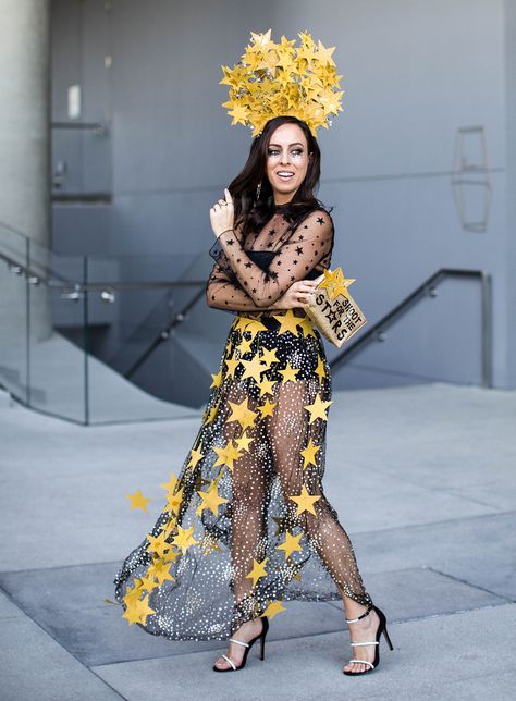 Sydne Style shows space themed costume ideas for halloween #halloween #costumes #diy #stars #celestial #shootingstar Space Themed Fashion, Earth Cakes, Space Theme Outfit, Space Themed Outfits, Star Themed Outfits, Space Party Costumes, Theater Outfit, Diy Stars, Kid Costumes