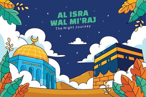 Hand drawn background for isra miraj | Free Vector #Freepik #freevector #religious #background #religion #wallpaper Isra Miraj, Vector Hand, Small House Design, Small House, Graphic Resources, Hand Drawn, Vector Free, How To Draw Hands, House Design