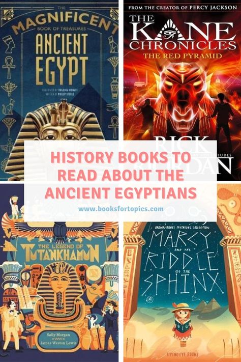 The topic of Ancient Egypt is a fascinating one, filled with exciting stories about tombs, treasures, codes & curses. Whether it's the mysteries of the pyramids, the stories of pharaohs or daily life by the Nile. We've put together a list of recommended children's books to read about the Ancient Egyptians. These are recommended books to read based around popular history topics for EYFS, KS1 and KS2 that are appropriate to use in primary school settings. History Books To Read, History Topics, Red Pyramid, Pyramids Egypt, Best Children Books, The Pyramids, Tutankhamun, Recommended Books To Read, Ancient Egyptians