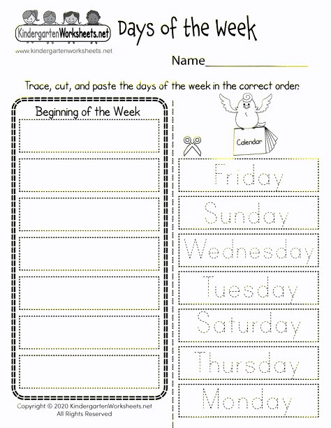 Days of the Week Worksheet - Free Printable, Digital, & PDF Abeka Pre K 4, Days Of The Week Printables Free Worksheets, Abeka Kindergarten Free Printable, Days If The Week Printable, Year 2 Worksheets Free Printables, Worksheet About Days Of The Week, How To Teach Days Of The Week, Elementary Worksheets Free Printable, Educational Worksheets Free Printables