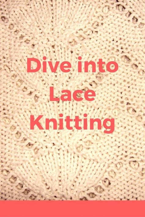 For lace knitting newcomers, try a tutorial and a free knitting pattern Easy Knit Lace Pattern, Easy Lace Knitting Patterns, Lace Knit Stitches In The Round, Knit Lace Doily Pattern, Knit Lace Edge Pattern, Diamond Lace Knitting Pattern, Knitting Organization, Lace Shawl Pattern, Intermediate Knitting Patterns