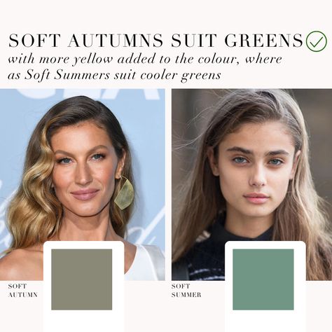 Soft Summer VS Soft Autumn colour analysis comparison 🖤⁠ .⁠ #coloranalysis #colouranalysis #softsummer #softautumn #coloranalyst #summerpalette #autumnpalette Soft Summer Vs Cool Summer, Soft Summer Vs Soft Autumn, Autumn Colour Analysis, Autum Outfit, Season Analysis, Muted Summer, Soft Autumn Makeup, Soft Summer Makeup, Soft Autumn Palette