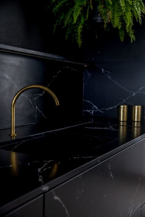 Quartz kitchen | Diespeker & Co Knock Down Wall, Marble Worktops, Kitchen Innovation, Innovative Kitchen, Carrera Marble, Quartz Kitchen, Black Quartz, Loft Design, Kitchen Worktop