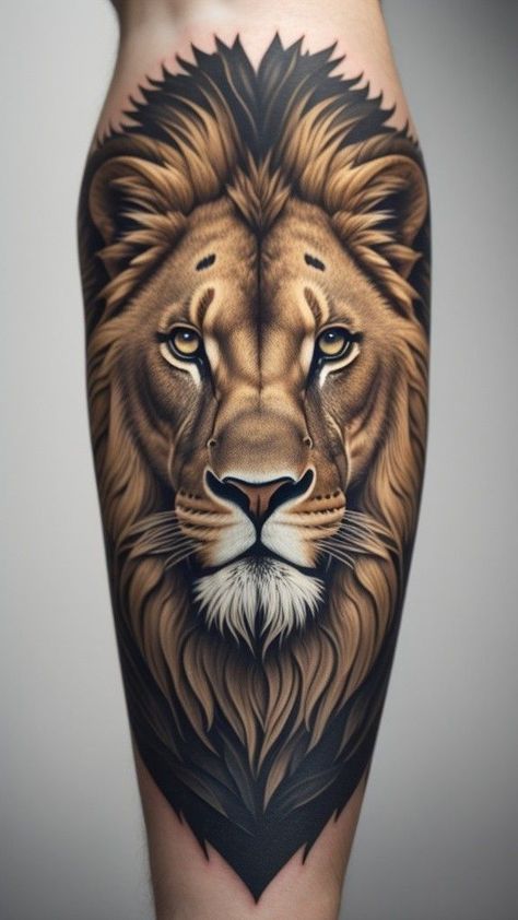 The Best Tattoo Ideas Neo Traditional Lion Tattoo Design, Lion Color Tattoo, Neo Traditional Lion Tattoo, Leones Tattoo, Traditional Lion Tattoo, Leon Tattoo, New Traditional Tattoo, Chicano Tattoos Sleeve, Medusa Tattoo Design