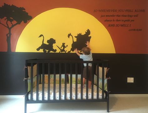 The mural I painted on Gunnars wall with the lion king quote Jungle Book Nursery, Lion King Quote, Lion King Room, Disney Baby Rooms, Disney Baby Nurseries, Lion King Nursery, Crib Bumpers, Boy Nursery Themes, Lion King Baby