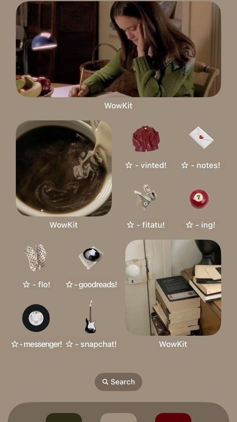 Phone Homescreen Ideas, Brown Ios, Future Iphone, Phone Layout Ideas, Phone Setup, Phone Homescreen, Home Lock Screen, Home Screen Inspo, Widget Design