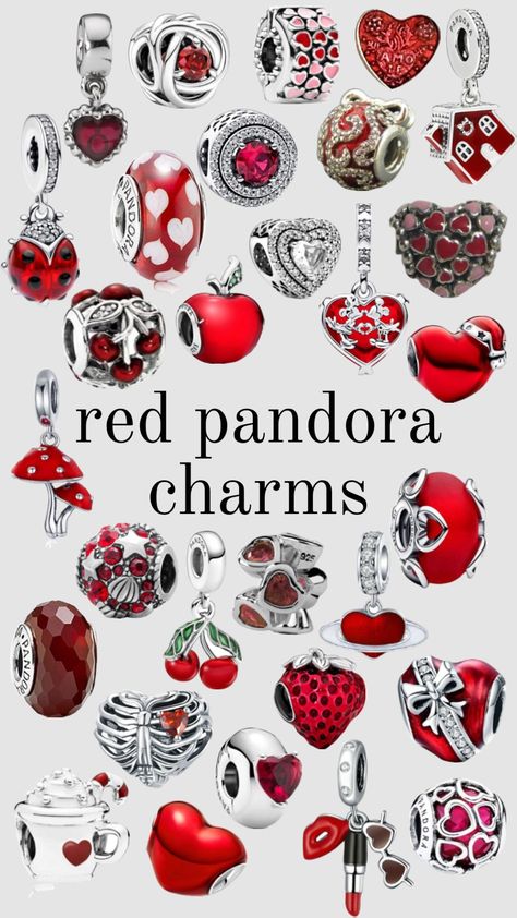 Pandora Red, Pandora Bracelet, Pandora Charms, Charms, Bracelet, Red