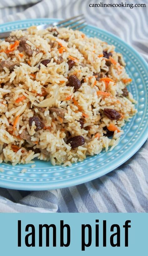 This delicious lamb pilaf, based on the traditional Afghan/Uzbek dish, is an easy, one pot meal but packed with flavor. Great for leftover roast lamb. #lambpilaf #leftoverlamb #lambandrice #easterleftovers Leftover Lamb Recipes, Lamb Pilaf, Leftover Roast Lamb, Lamb Roast Recipe, Leftover Lamb, Rice Pilaf Recipe, Pilaf Recipes, Roast Lamb, Savory Rice