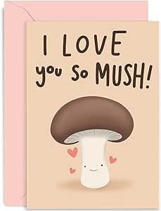 Cheesy Valentine’s Day Cards, Cute Anniversary Cards For Couple, Mushroom Valentine Card, Anniversary Cards Funny, Puns Cards, Fun Anniversary Cards, Funny Wedding Anniversary Cards, Coffee Notes, Partner Cards