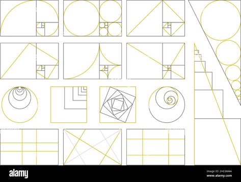 Golden Ratio Layout, Golden Ratio Graphic Design, Smart Village, Grids Design, Photoshop Assets, Golden Ratio Art, Golden Ratio Spiral, Golden Ration, Fibonacci Art