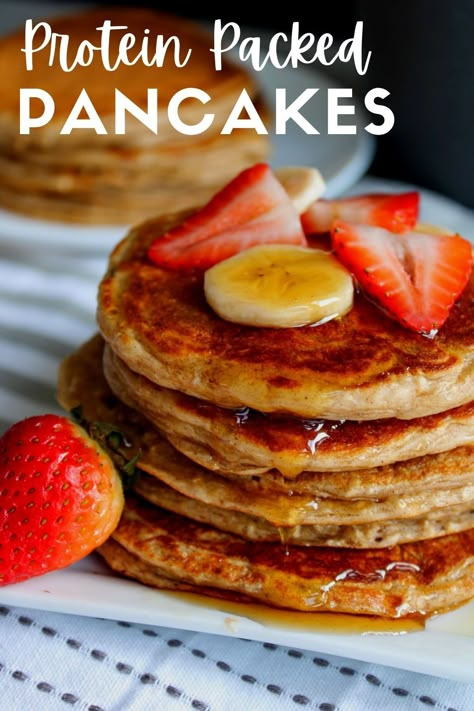 High Protein Greek Yogurt Pancakes, Oatmeal Flour Pancakes, Oat Pancakes Vegan, Protein Pancakes Low Carb, Oatmeal Protein Pancakes, Easy Protein Pancakes, Healthy Protein Breakfast, Best Whey Protein Powder, Protein Powder Pancakes