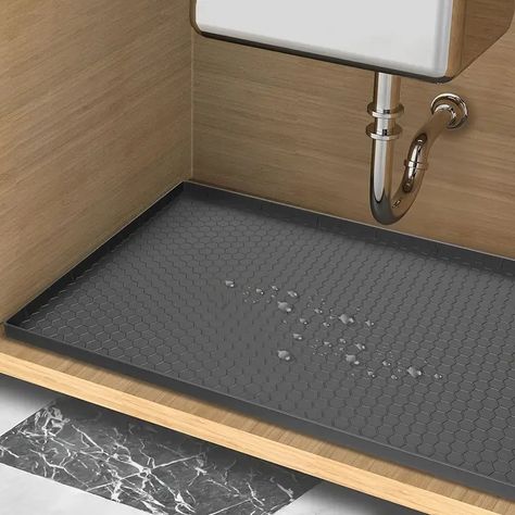 sink Organizers Waterproof Oilproof Cabinet Mats Flexible - Temu Under Sink Mat, Sink Cover, Sink Protector, Kabinet Dapur, Sink Mats, Lightweight Bedding, Under Sink Organization, Satin Bedding, Mat Kitchen