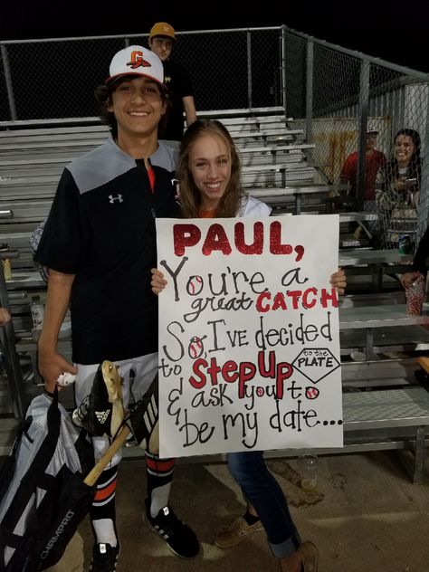 Baseball Asking To Dance, Homecoming Proposal Ideas Baseball Guys, Hoco Baseball Proposals, Hoco Proposal Baseball, Baseball Formal Proposal, Baseball Morp Proposals, Unique Promposal Ideas For Him, Baseball Sadie’s Proposal, Baseball Winter Formal Proposal