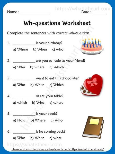 Who When Where Wh Questions, Worksheets For 5th Grade, Restate The Question, Preschool Sight Words Activities, Ingles Kids, Teach English To Kids, English Grammar Exercises, English Grammar For Kids, Grammar For Kids