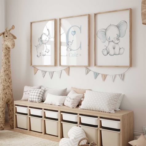 Capture your little ones heart with this beautiful set of 3 personalised Baby Elephant Prints. Create an elegant nursery or bedroom decor with this tasteful personalised wall art, the perfect newborn baby gift! Let this precious, inspiring artwork add joy to your little ones special space. Bear Nursery Theme, Baby Bear Nursery, Animal Wall Art Prints, Safari Animal Wall Art, Baby Boys Nursery, Cow Nursery, Air Balloon Nursery, Teddy Bear Nursery, Balloon Nursery