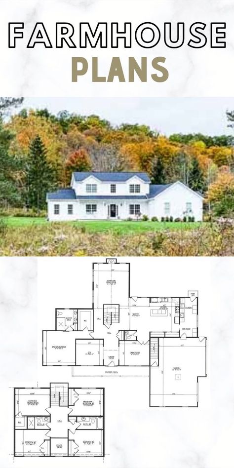 Old Farmhouse Floor Plans, Old Farmhouse Plans, Classic Farmhouse Plans, Single Story Farmhouse, Classic House Plans, Country Farmhouse Plans, Modern Farmhouse Floorplan, Little House Plans, Farmhouse Floor Plans