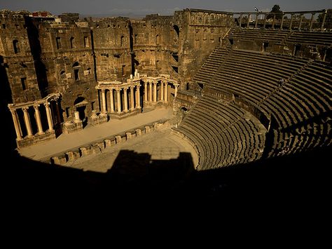 Roman theatre, Bosra, Syria Roman Theatre, Eric Lafforgue, Arab Culture, The Ruins, Architecture Old, Ancient Architecture, Ancient Romans, Ancient Civilizations, Unesco World Heritage Site