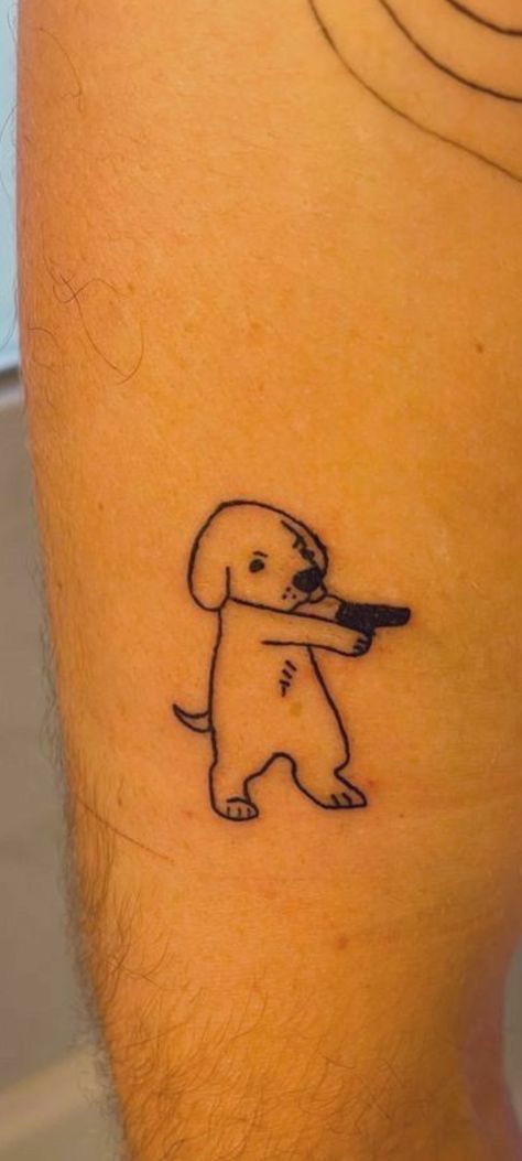 Small Random Tattoos Ideas Funny, Fun Tattoos Men, Small Tattoo Ideas Men Simple, Genz Tattoos, Starter Tattoos Ideas For Men, Simple Leg Tattoo Men, Tuff Tattoos For Men, Cool Guy Tattoos, Silly Small Tattoos