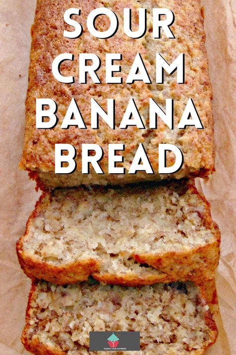 Sour Cream Banana Bread Recipe, Sour Cream Banana Bread, Dessert Aux Fruits, Best Banana Bread, Banana Bread Recipe, Dessert Bread, Challah, Banana Recipes, Banana Bread Recipes