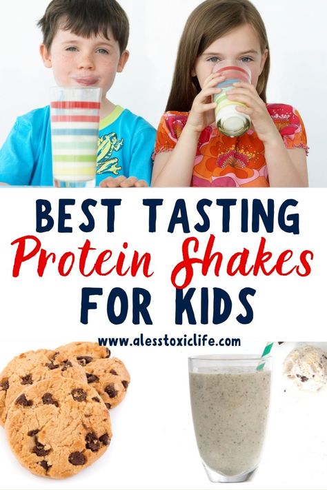 Kid Friendly Protein Shakes, Kids Protein Shake Recipes, Healthy Shakes For Kids, Protein Drinks For Kids, Kid Protein Shakes, Protein Shake For Kids, Protein Smoothies For Kids, Kids Protein Shake, Kid Smoothies