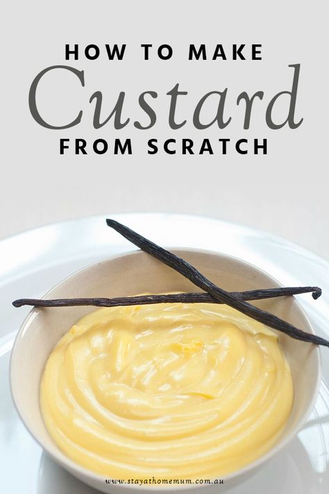 Make Custard, Homemade Custard Recipe, How To Make Custard, Baker Baker, Custard Recipe, Homemade Custard, Shower Hair, Custard Pudding, Cheap Meal