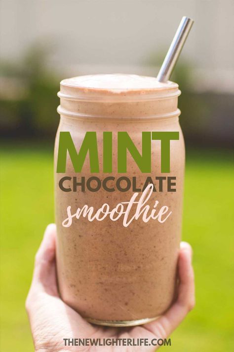 Chocolate Kefir, Mint Chocolate Chip Smoothie, Chocolate Chip Smoothie, Chocolate Protein Smoothie, Spinach Avocado, Mint Smoothie, Frozen Bananas, Mint Chocolate Chip, Smoothie Prep