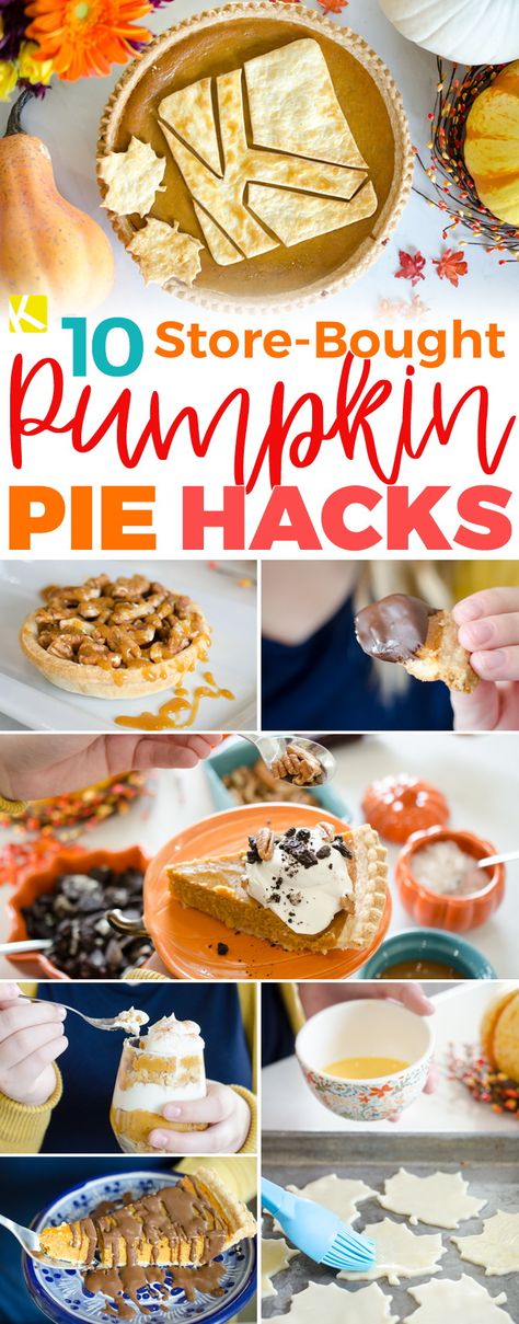 10 Amazing Ways to Hack a Store-Bought Pumpkin Pie Store Bought Pecan Pie Hacks, Pumpkin Pie Hack, Store Bought Pumpkin Pie Hacks, Pie Hacks, Frozen Pumpkin Pie, Dinner Feast, Pie Store, Grandma Recipes, Pumpkin Food