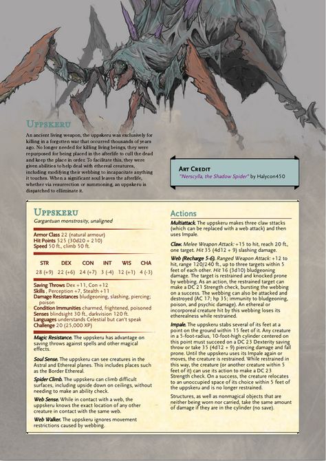 Dnd Combat, Dnd Stats, Dungeon Master's Guide, Dnd 5e Homebrew, D D Monsters, Dnd Dragons, Pirate Adventure, Spider Art, One D