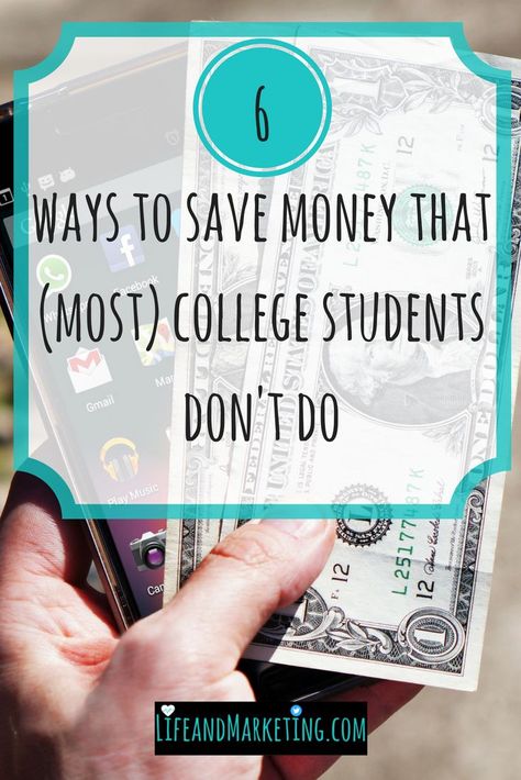 Save money in college! This post gives you 6 ways to easily save money in college that most college students don't do. Use these college money saving tips to help you save money! |#savingmoney | #college Money Rules, College Budgeting, College Survival, College Money, Budget Planer, Online College, Scholarships For College, College Hacks, Education College