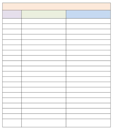 Cute Charts Template, Three Column Template, 5 Column Chart Template, Blank Charts Templates Free Printable, 3 Column Template, Column Chart, Good Notes Templates, Line Template, Writing Paper Template