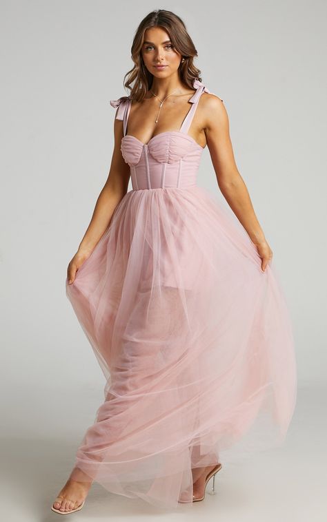 Tulle Pink Dress, Light Pink Prom Dress, Tulle Pink, Fancy Dresses Party, Dress With Corset, Disney Princess Dresses, Pink Prom Dress, Speak Now, Maxi Gown