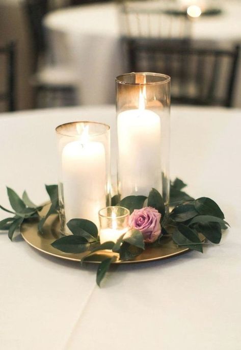 Dollar Store Wedding Centerpieces, Dollar Store Wedding, Dollar Store Centerpiece, Tafel Decor, Simple Centerpieces, Wedding Centerpieces Diy, Wedding Table Decorations, Diy Centerpieces, Candle Centerpieces