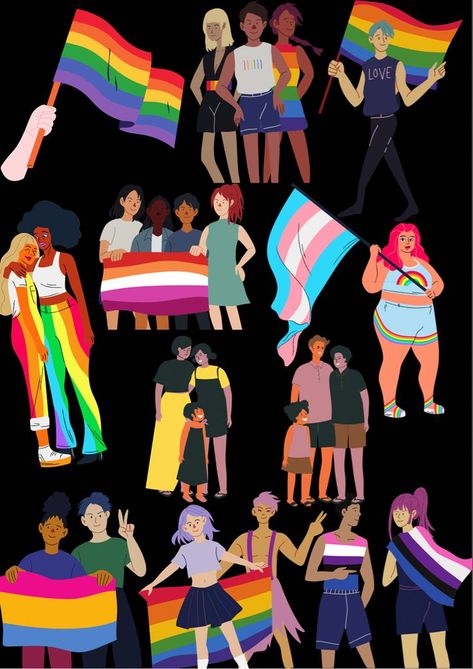 Holding Pride Flag Pose Reference, Lgbtq Illustration, Lgbtq Pride Art, Lgbtq Wallpapers, Lgbt Culture, Lgbtq Art, Flag Drawing, Lgbtq Quotes, Bisexual Flag