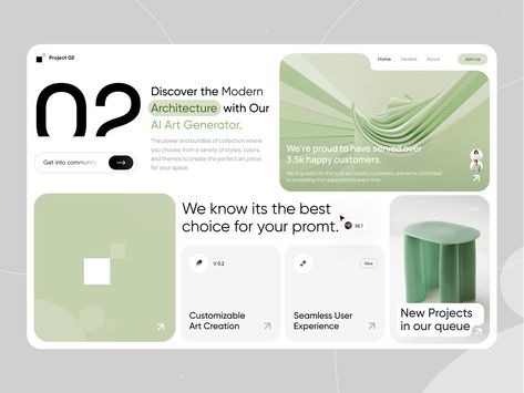 Project02 - AI Architecture website by Awsmd on Dribbble Architecture Website, Mobile Code, Ui Ux 디자인, 광고 디자인, Website Page, Webpage Design, Portfolio Web Design, Web Inspiration, Minimal Web Design