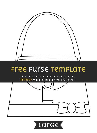 Free Purse Template - Large Handbag Template Free Pattern, Diy Paper Purses Template, Handbag Card Template Free Printable, Paper Purse Template Free, Paper Purse Template, Diy Paper Purses, Purse Template, Girly Theme, Leather Purse Pattern